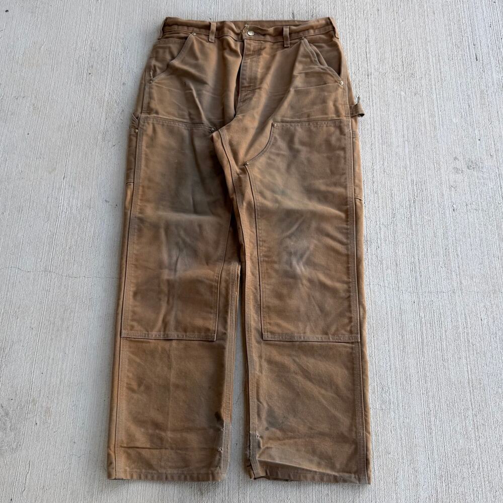 Carhartt brown double knee work wear carpenter pants